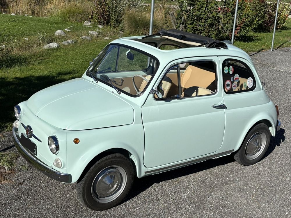 FIAT 500 F 1967 Verde militare con acqua / cambio a frizione