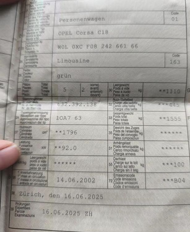 Opel Corsa C18, JG 2002, appena uscito dalla fabbrica, ottimo stato!