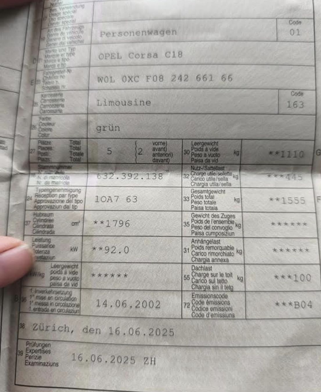 Opel Corsa C18, JG 2002, appena uscito dalla fabbrica, ottimo stato! - Image 1