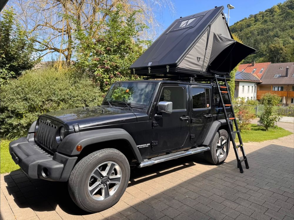 Jeep Wrangler RUBICON mit VickyWood Dachzelt und MfK