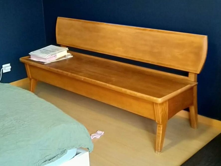 Banca in legno rustico, banca armadi, banca guardaroba, stile vintage