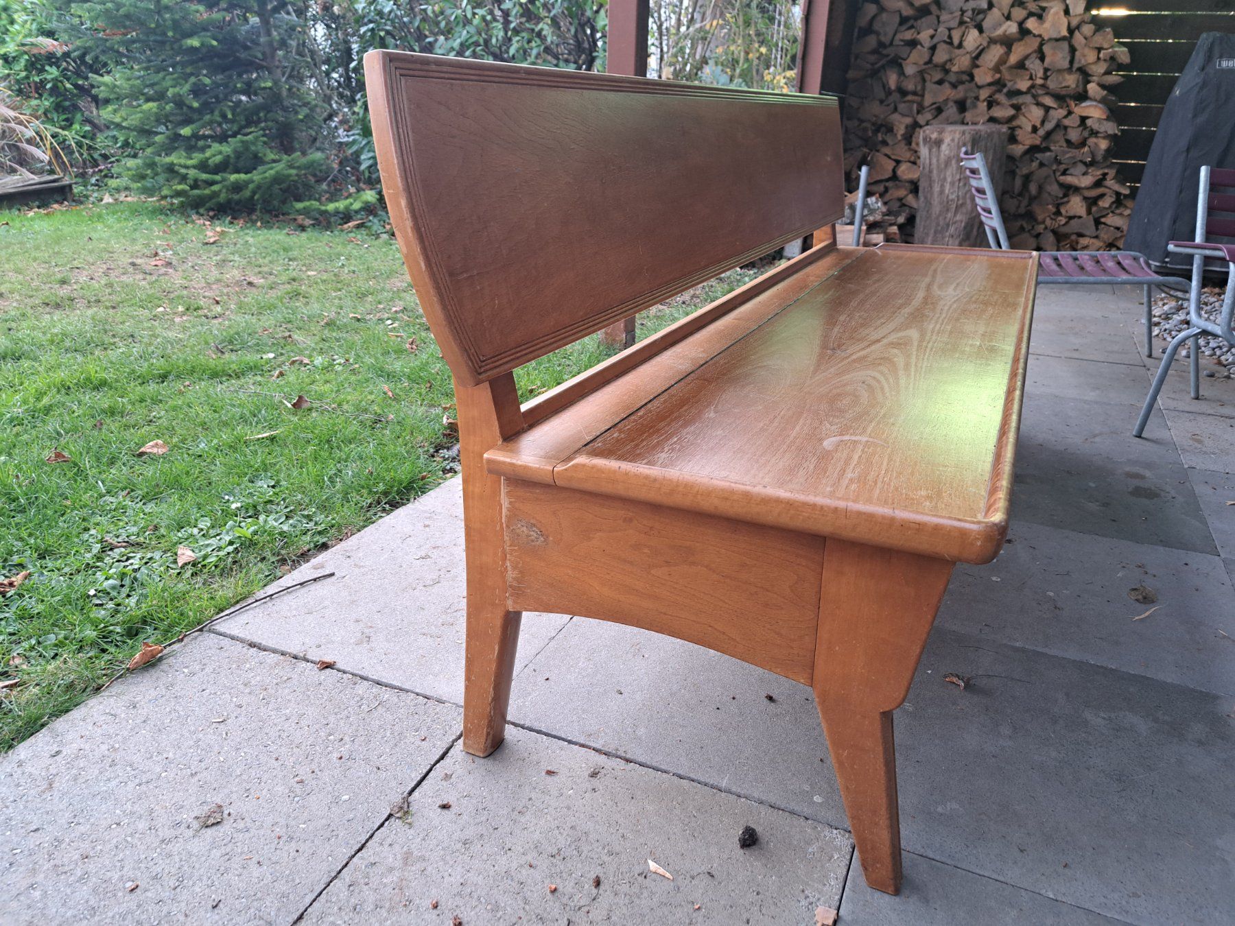 Banca in legno rustico, banca armadi, banca guardaroba, stile vintage - Image 3