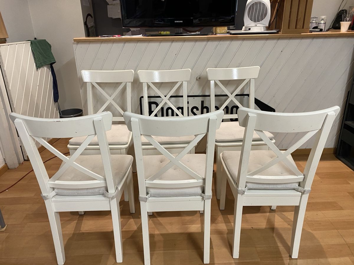 6 tavoli, in bianco, con cuscini, per sala da pranzo/cucina. 59 - Image 3