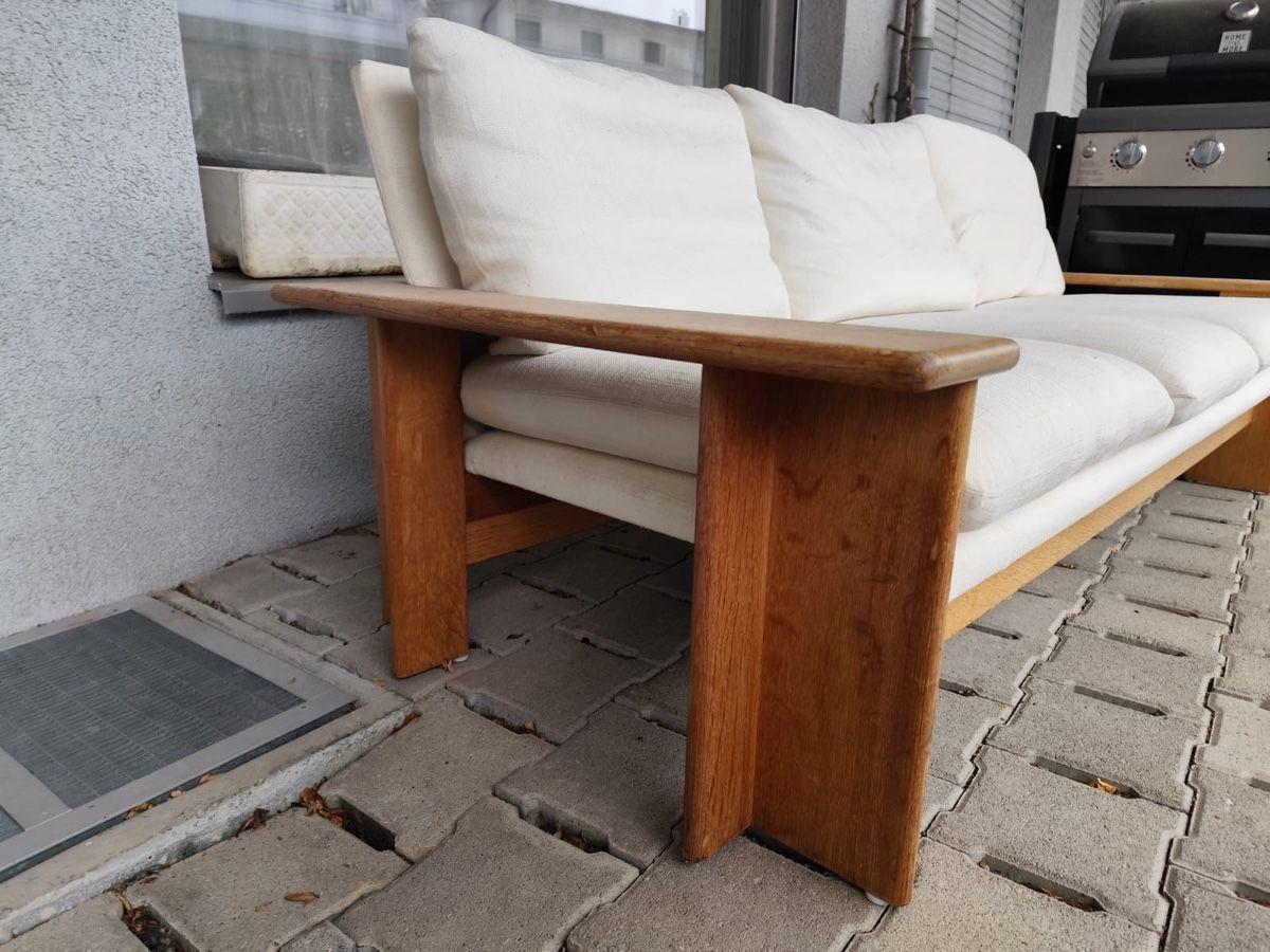 Divano (3 posti, legno massello di quercia, rivestimenti lavabili) - Image 3