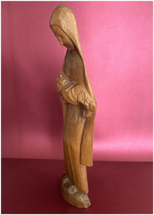 Unici, fatti a mano. Madonna con Gesù Bambino - legno - 27 cm - Image 2
