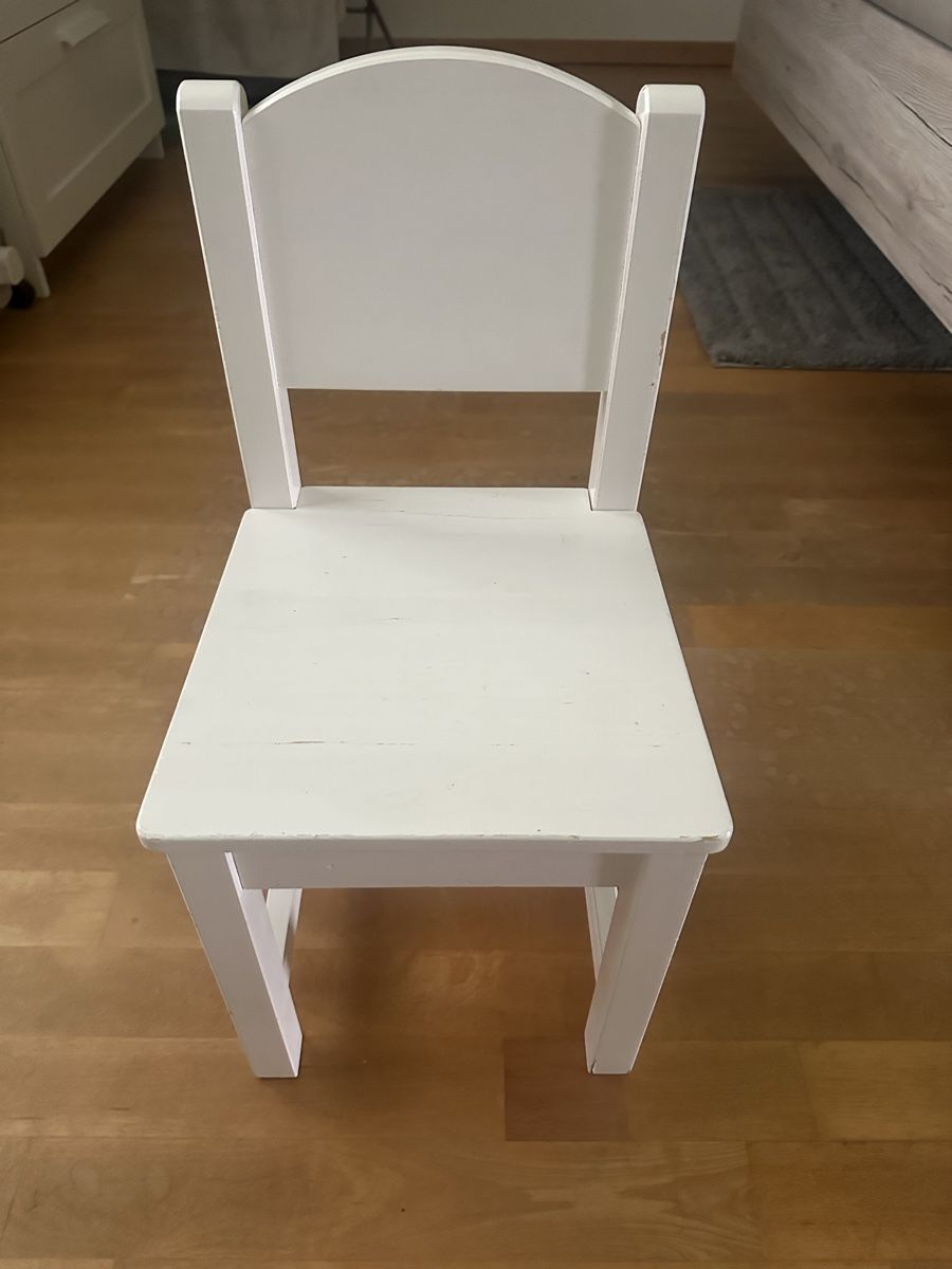 SUNDVIK Sedia per bambini, bianco - Image 1