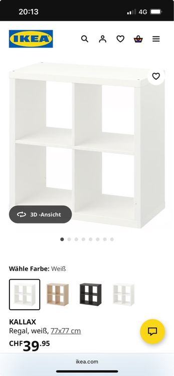 Regal Ikea Kallax, bianco, 77x77 cm - Ottimo stato!