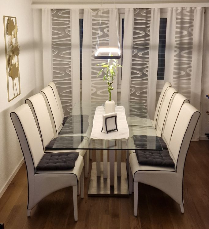 Tavolo da pranzo in vetro 100x200 (con sedie incluse.)