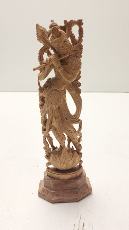 Figure in legno di Krishna e Buddha (2) - Image 2