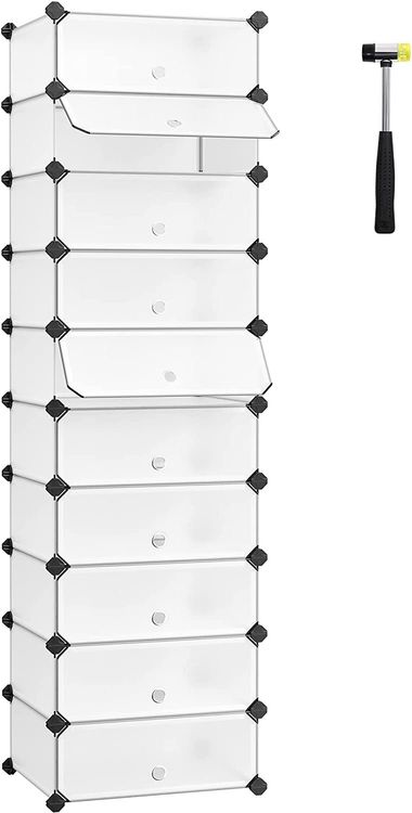 Regal per scarpe Sistema di scaffali Regolatore di scaffale 10 scatole Regolatore di cubi