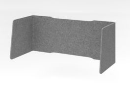 Moderno tavolo con protezione visiva in feltro, grigio, ottimo stato! - Image 2