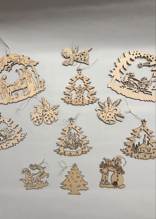 Decorazioni natalizie in legno da appendere o da usare come decorazione da tavolo - Image 2