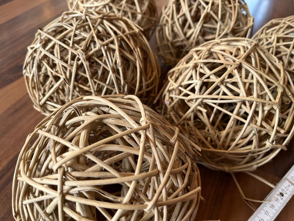 6 set di palline decorative di pascolo naturale