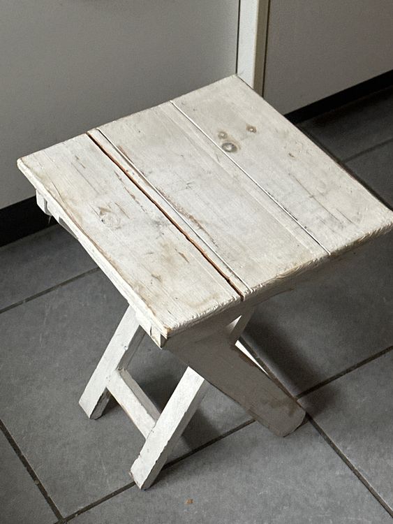 Poltrona in legno Sedia pieghevole Bianco Shabby Chic Tischli