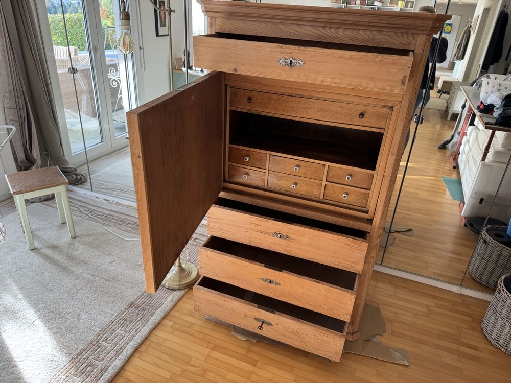 Armadio in legno/ scrivania antico - Image 2