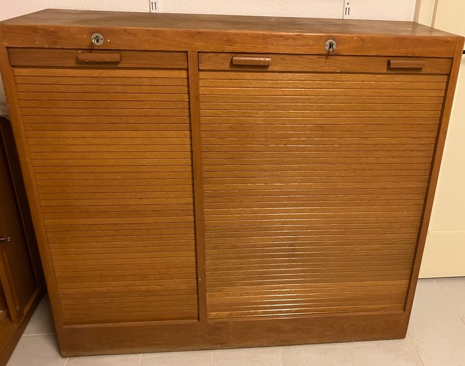 Armadio per ufficio vintage / armadio con porta scorrevole / chiudibile