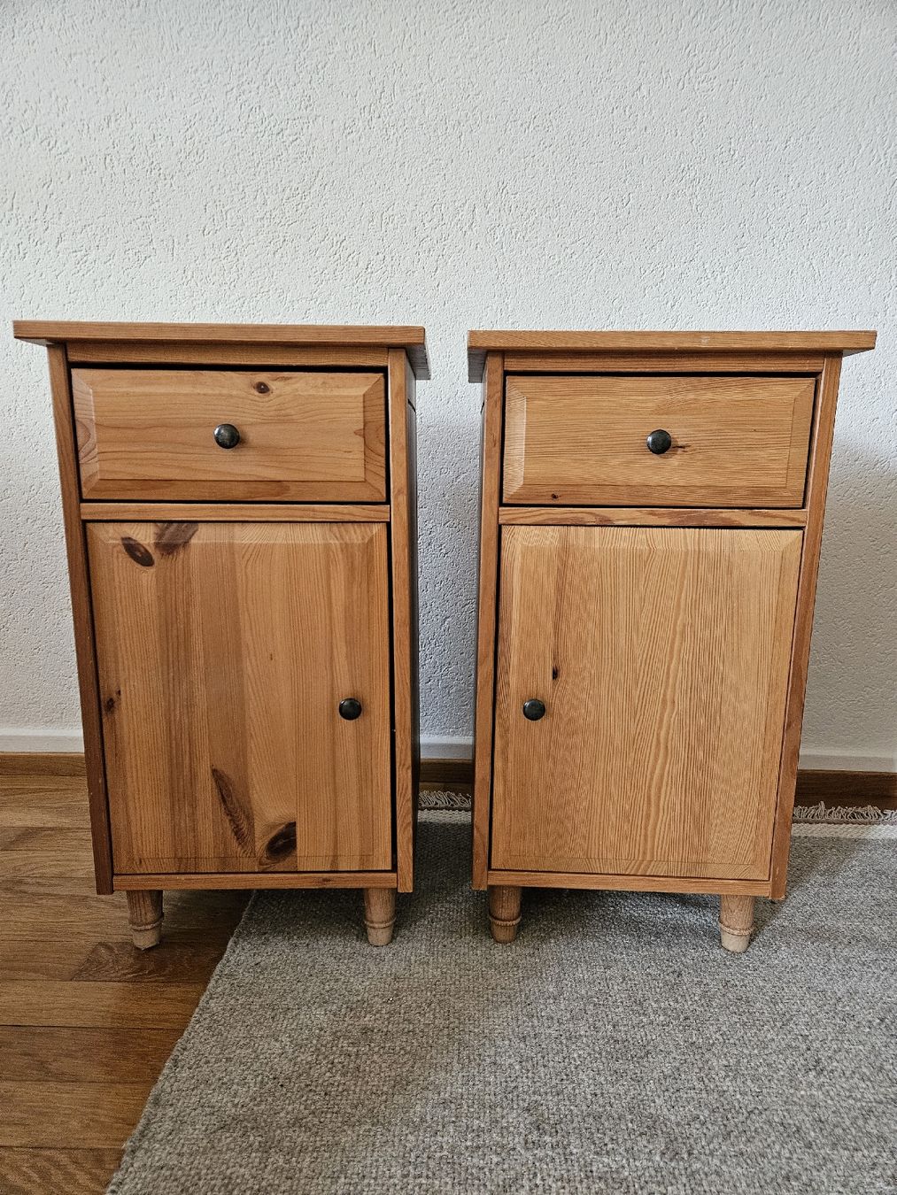 2er Set massiccio comodino/comodino, top in legno di pino! - Image 1