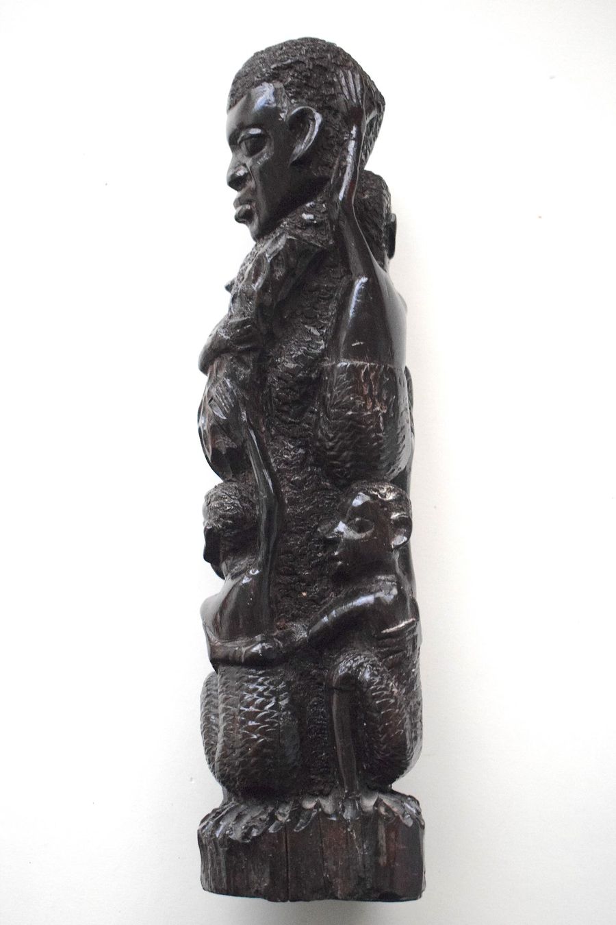 Statuetta scultura africana Africa legno scolpito a mano - Image 1