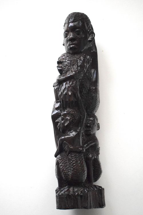Statuetta scultura africana Africa legno scolpito a mano - Image 2