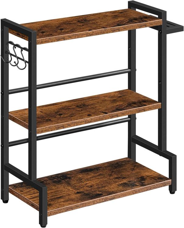 Regal per spezie 3 piani Regali per la cucina Stenditori per la cucina in metallo Legno