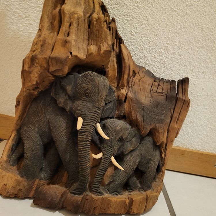 Elefanti scolpiti in legno molto belli - Image 2