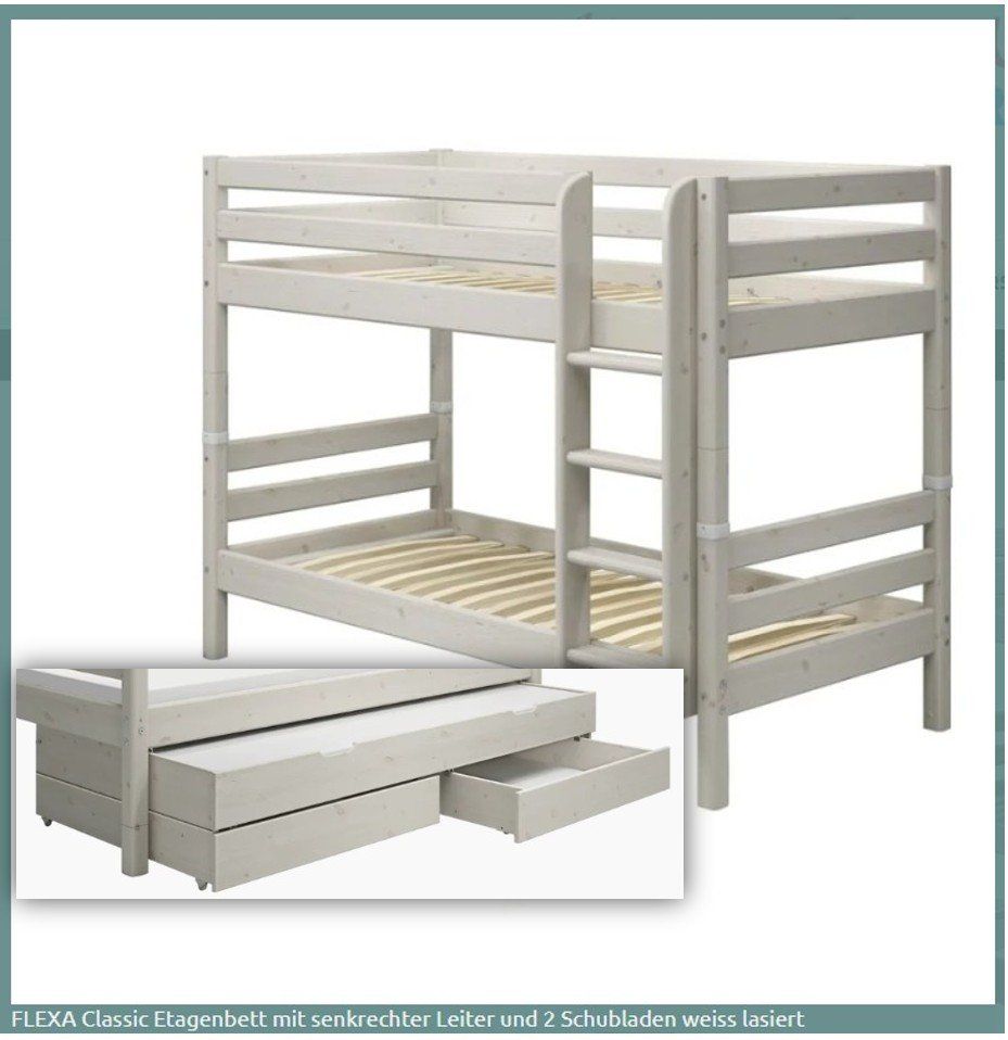 Flexa Classic letto a castello con letto estraibile e cassetti - Image 1