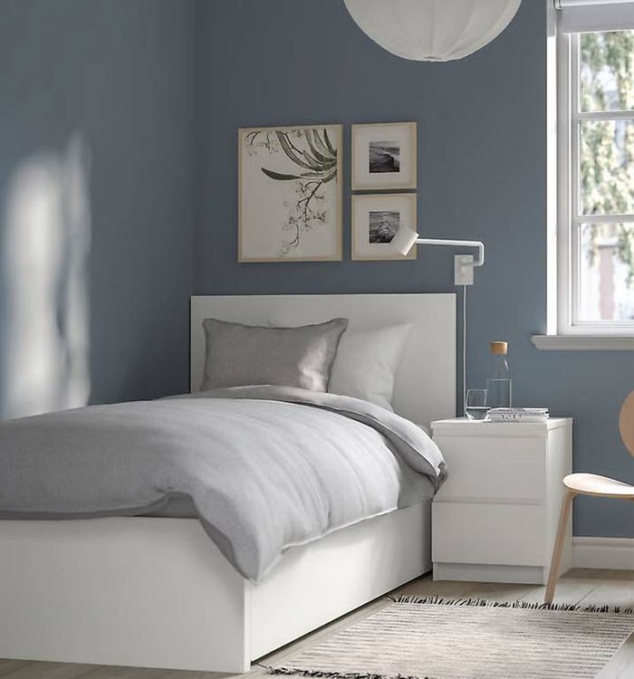Letto completo MALM con 2 contenitori, bianco, 90x200 cm - Image 2