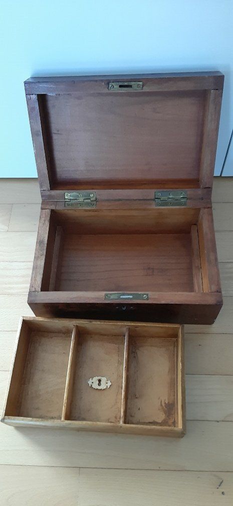 antico cassetto/cesto in legno - Image 3