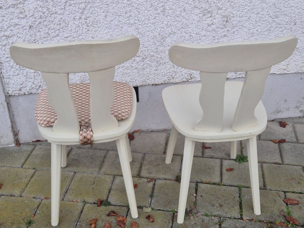 2er Set di sedie in legno vintage, stile country, in ottimo stato! - Image 2