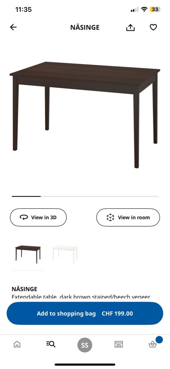 Tavolo estensibile marrone Ikea, in buone condizioni - Image 1