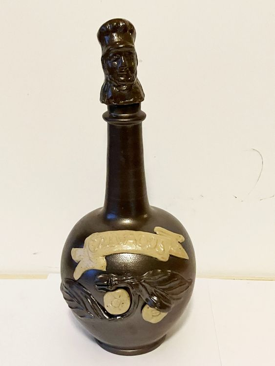 Calvados bottiglia di ceramica decanter Krug con tappo Deko Bar