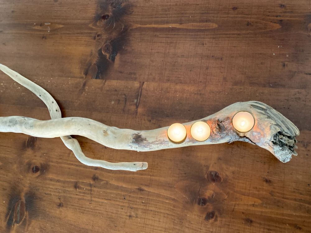 SCHWEMMHOLZ con candele di carta NATURBELASSEN