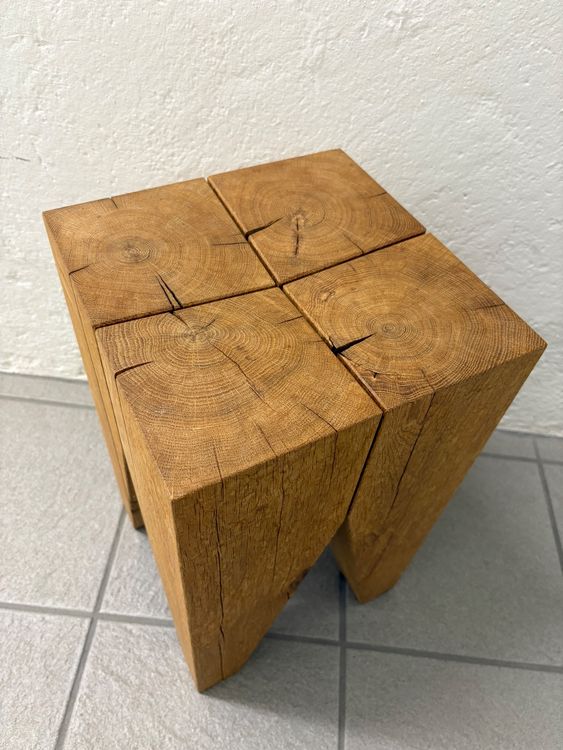 Hocker Backenzahn di e15 - Design classico in legno di quercia - Image 2