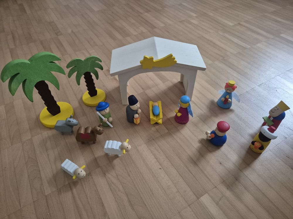 Nido in legno per bambini, nido di Natale