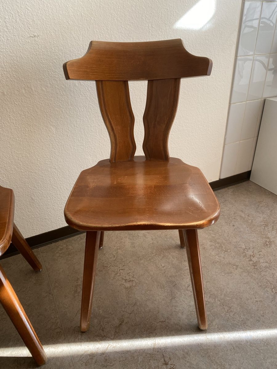 6 sedie in legno, massiccio, lavorazione artigianale, prodotto svizzero - Image 1