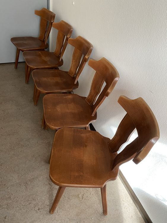6 sedie in legno, massiccio, lavorazione artigianale, prodotto svizzero - Image 2