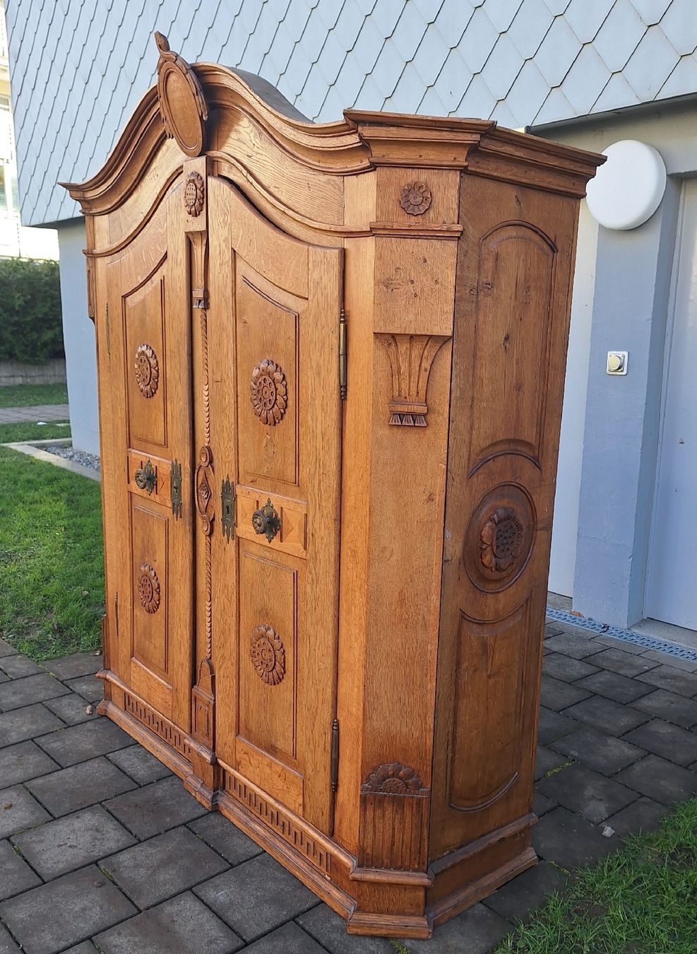 Antico armadio barocco in stile biedermeier in noce del 1770 - Image 3
