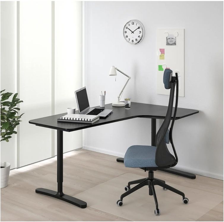 IKEA BEKANT Scrivania destra, impiallacciatura di frassino nero 160x110cm - Image 2
