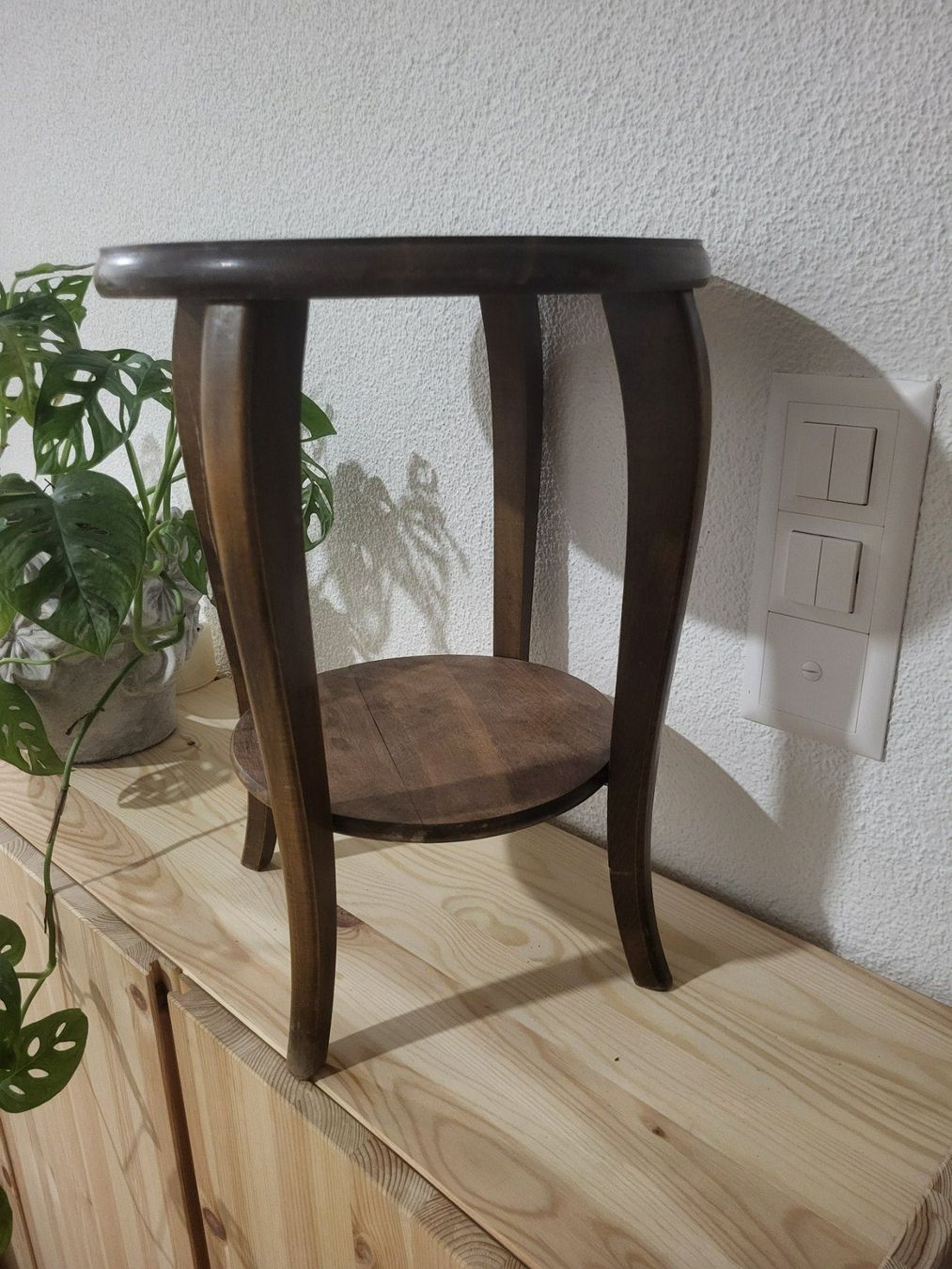 piccolo sgabello in legno, sgabello a fiori, vintage - Image 3