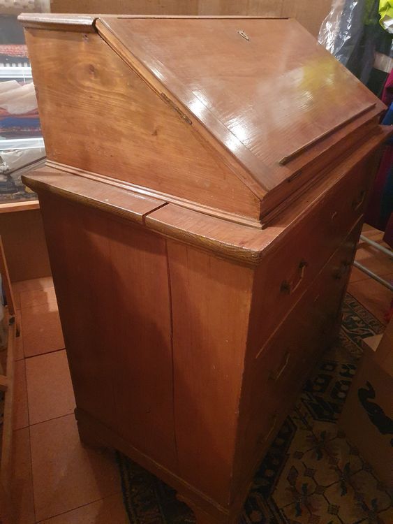 Scrivania antica, legno, vintage - Image 2