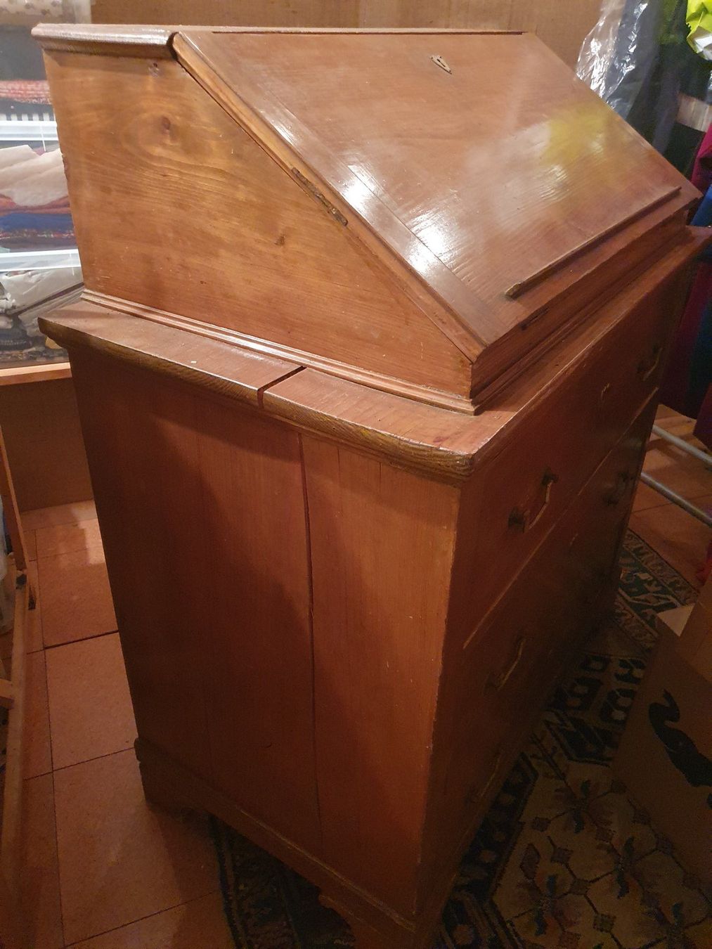 Scrivania antica, legno, vintage - Image 3