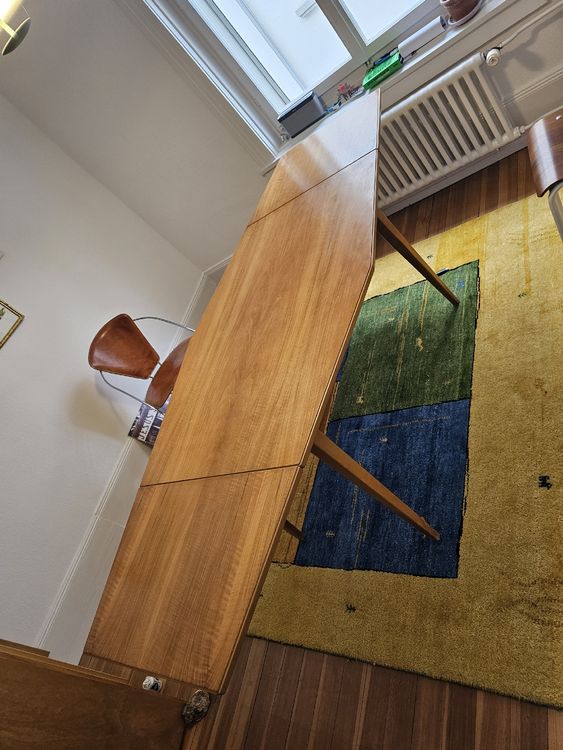 Tavolo da pranzo estraibile, in legno, stile vintage, 130-230 cm