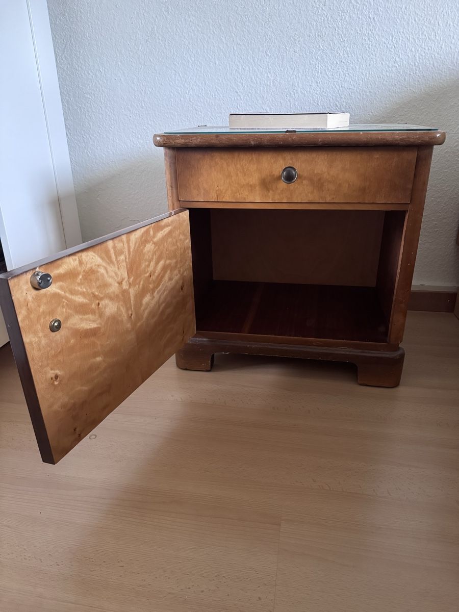 comodino in legno vintage - Image 3