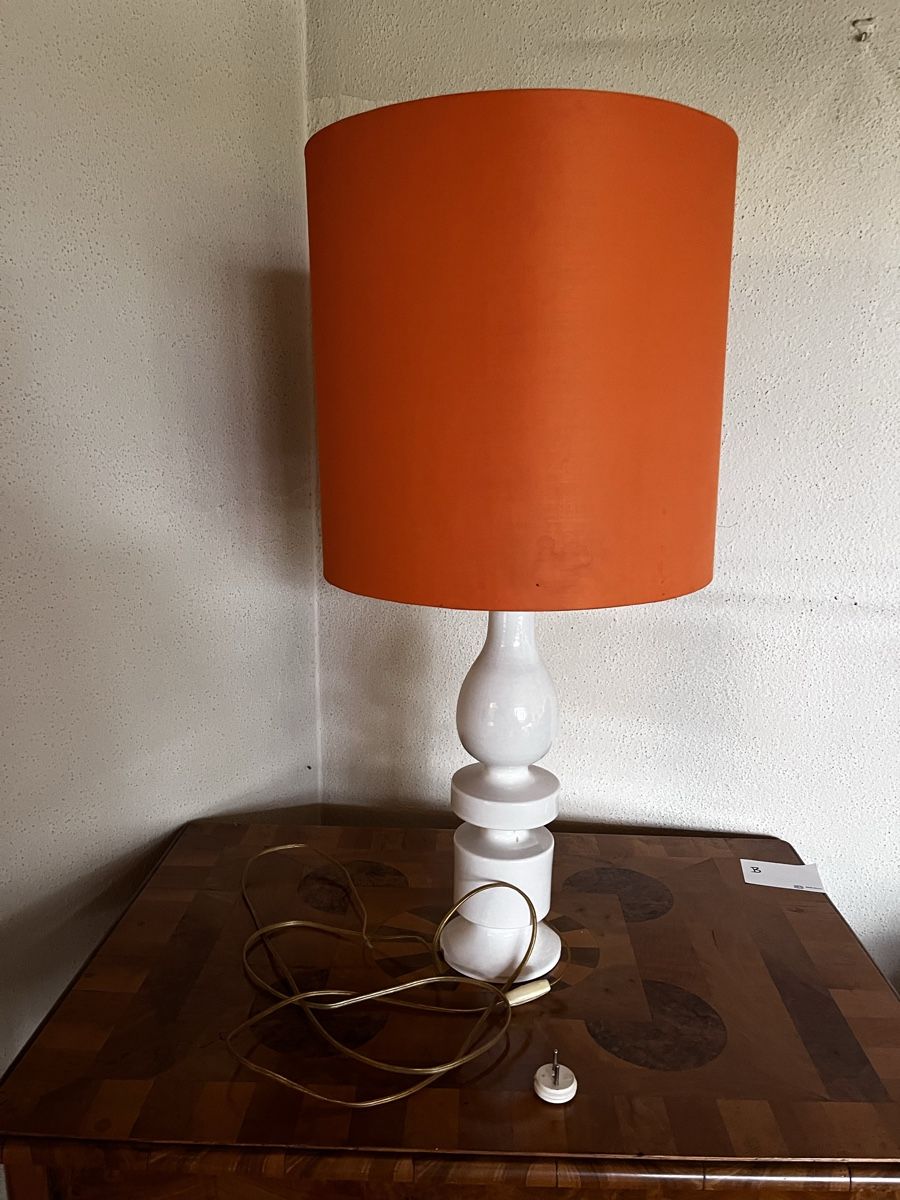 Linck Keramik Designer Lampada con schermo arancione - Image 1