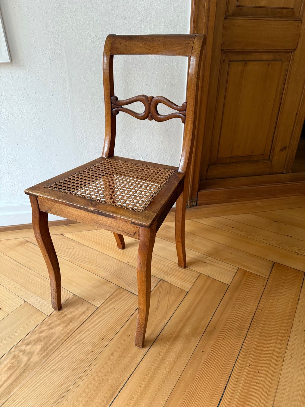 Sedia Biedermeier con intreccio Jonc - Image 1