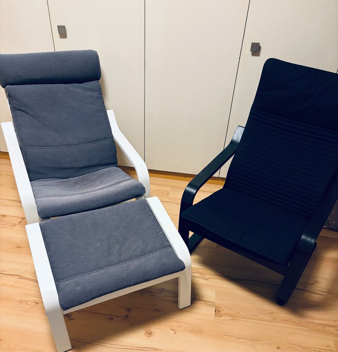 Ikea Poäng TV divano e sgabello in bianco, buono stato! - Image 3