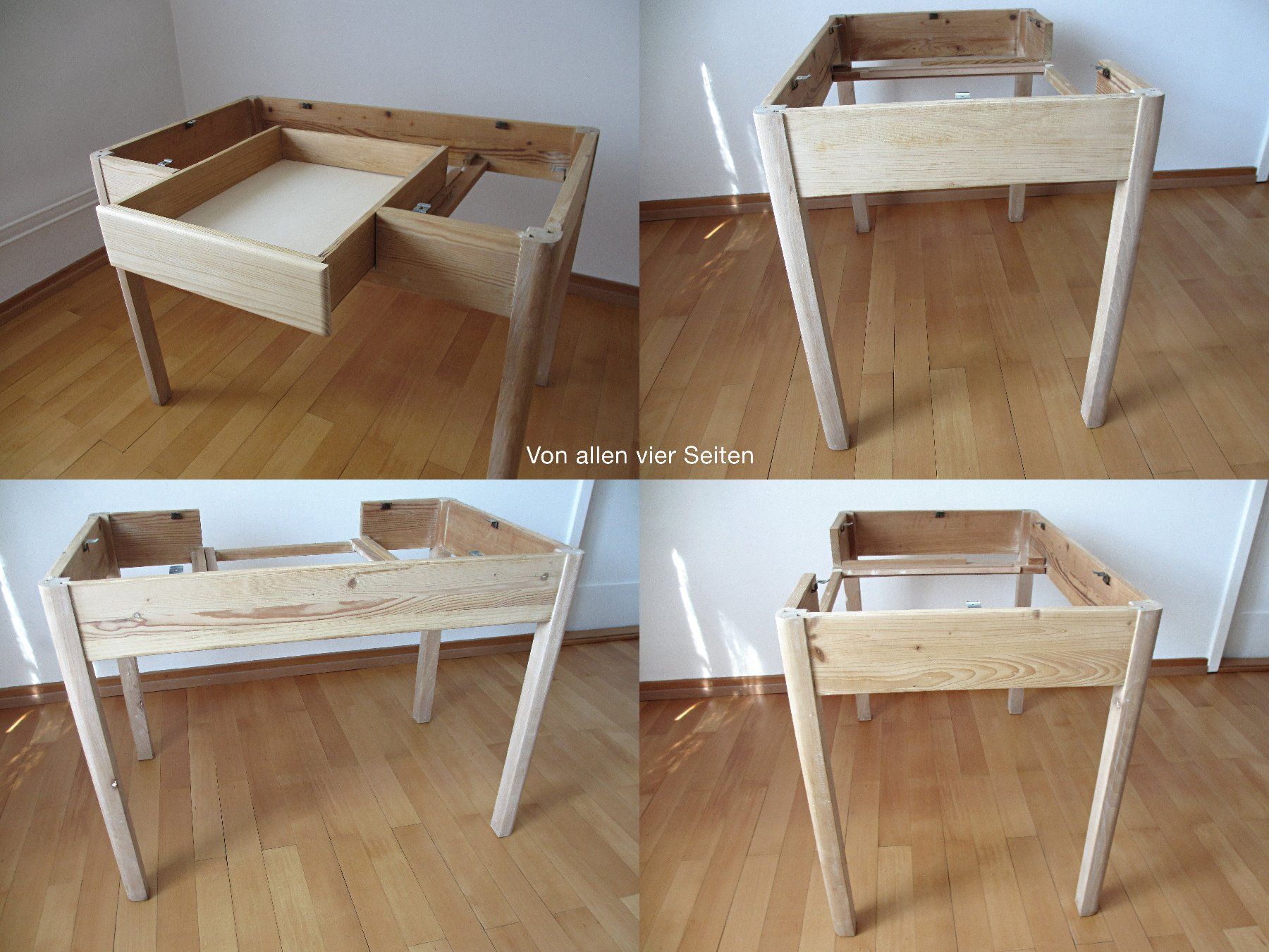 Tavolo da cucina antico, parzialmente restaurato, senza piano - Image 3