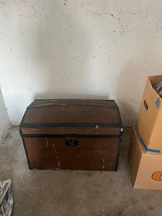 Vecchia cassaforte/scatola, vintage, legno