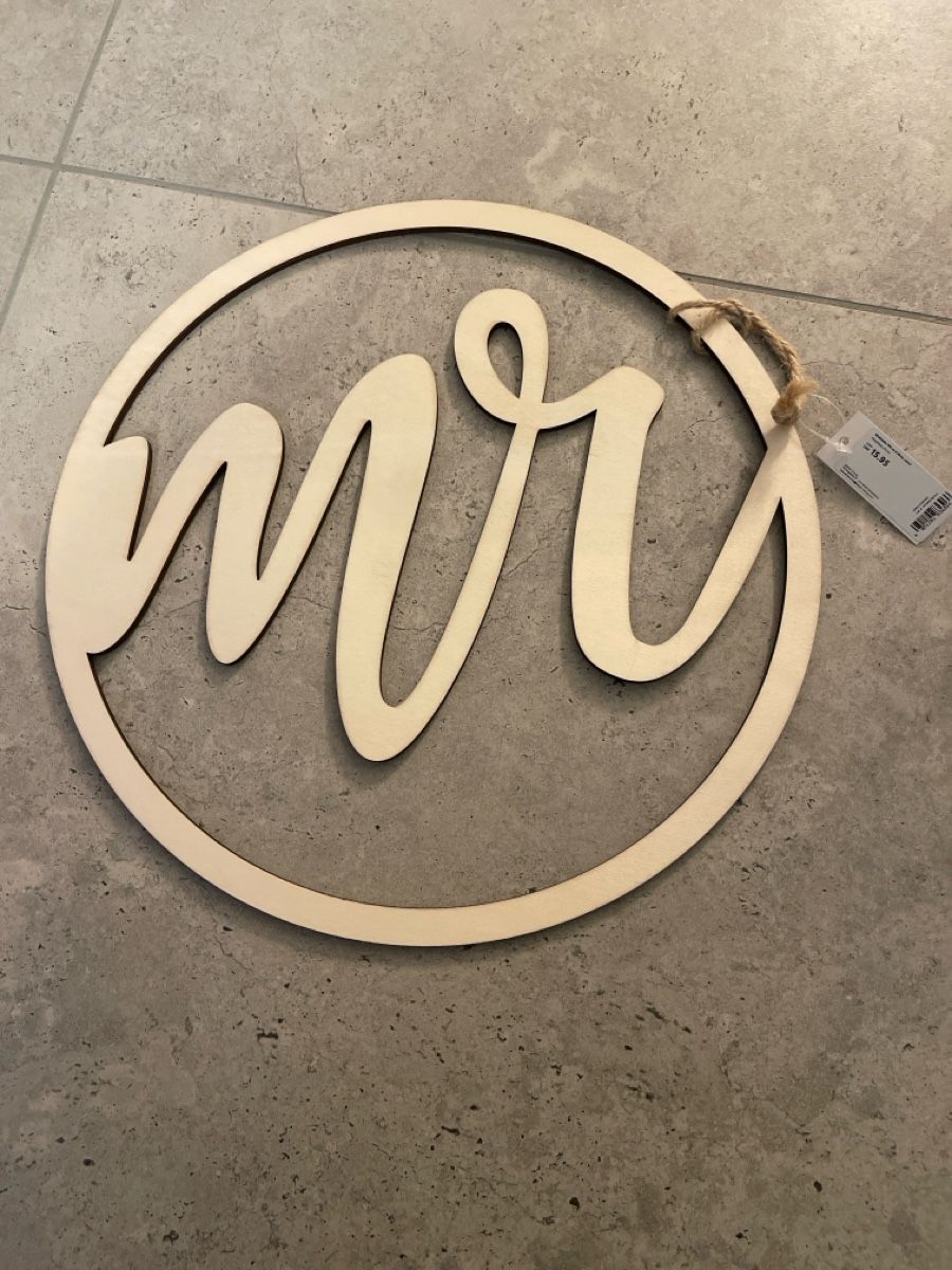 Decoro «Mr &amp; Mrs» in legno misto, nuovo! - Image 3