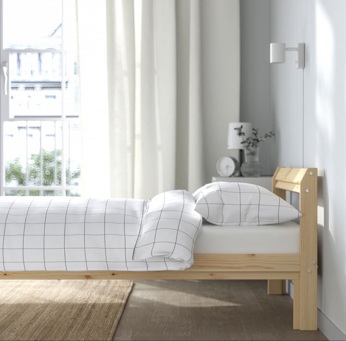 Ikea Neiden, letto in legno di pino 90x200 cm - Image 3